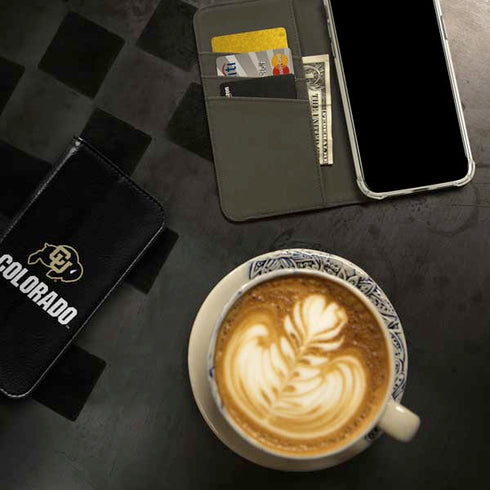 University of Colorado CU Logo on Black iPhone 15 Pro Max Folio Case